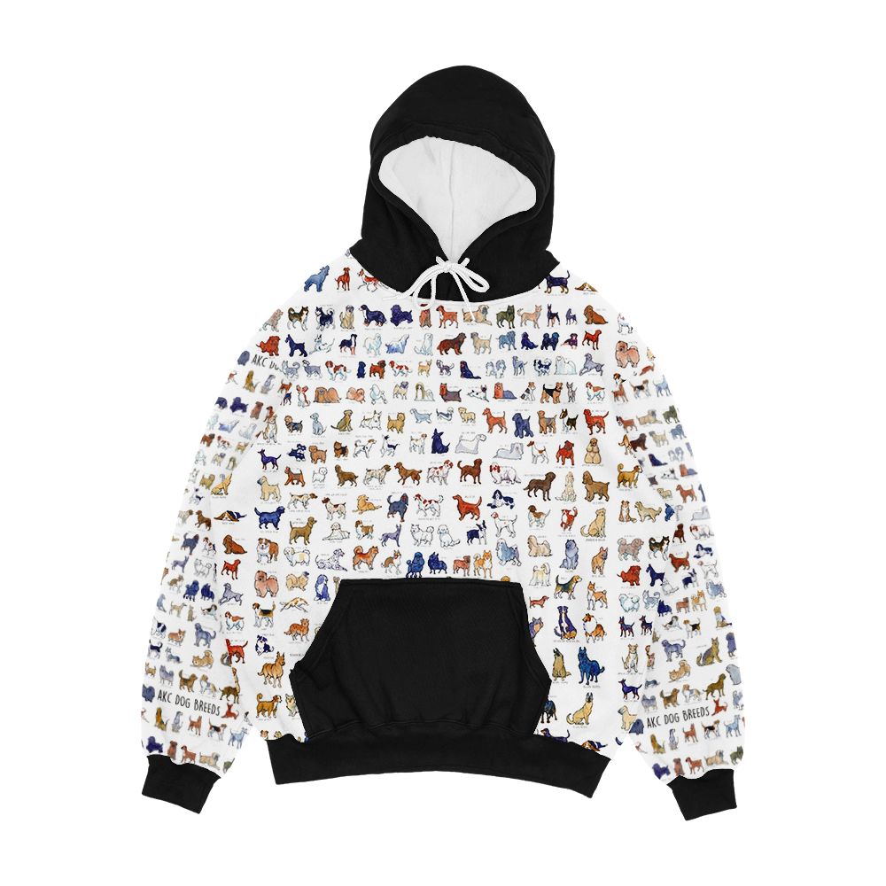 Every Akc Dog Breed Men's All-Over-Print Hoodie