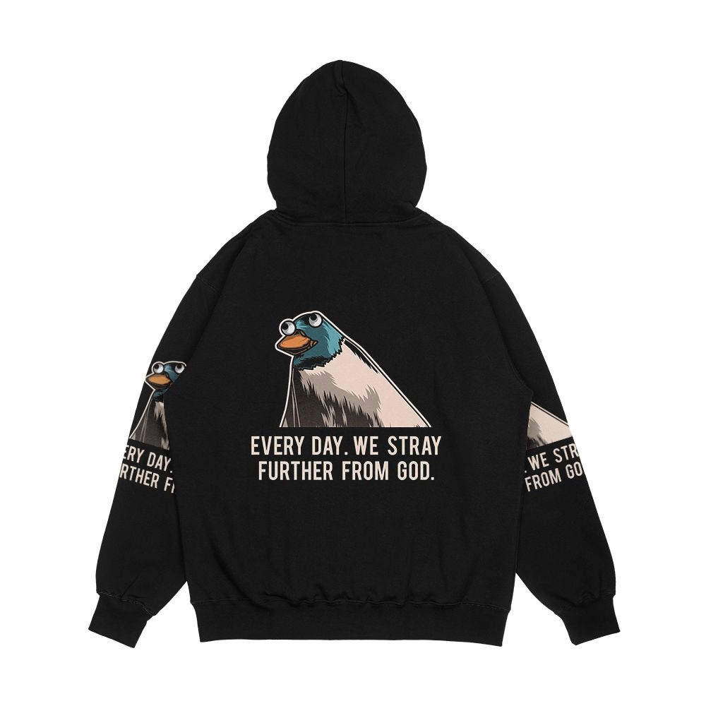 Everyday We Stray Further From God Meme Men's All-Over-Print Hoodie - Image 2