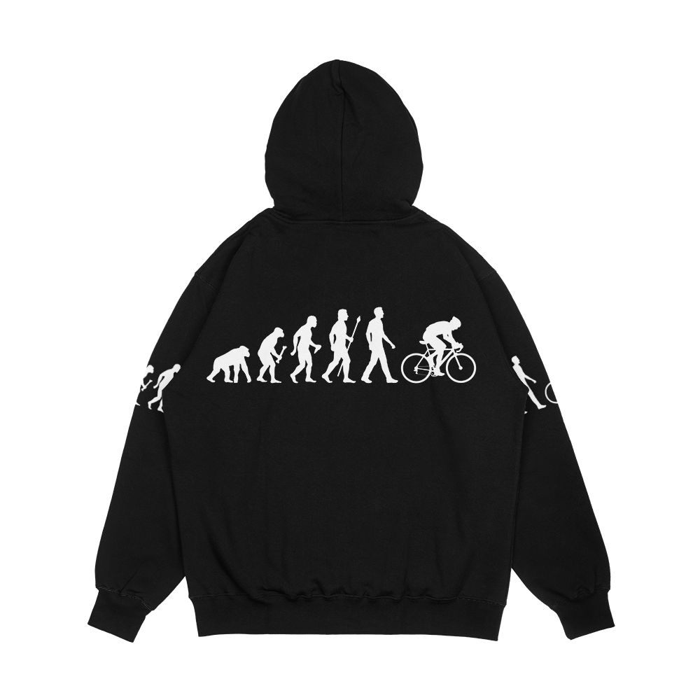 Evolution Of Man Cycling Men's All-Over-Print Hoodie - Image 2