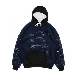 Evolution Of The Ford Mustang Men's All-Over-Print Hoodie