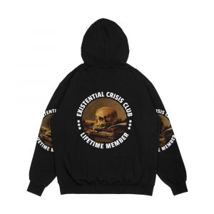 Alternative view of Existential Crisis Club Lifetime Member Fun Vanitas Design Men's All-Over-Print Hoodie