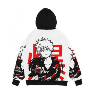 Alternative view of Explosion King Pro Hero Katsuki Bakugo Men's All-Over-Print Hoodie