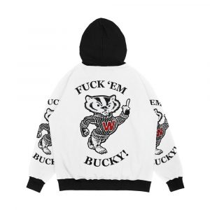 Alternative view of F Ck Em Bucky Men's All-Over-Print Hoodie