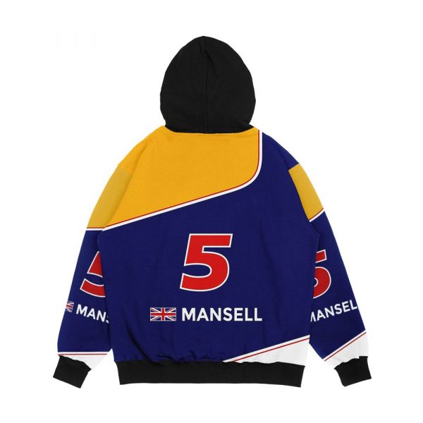 F1 Legends Nigel Mansell Men's All-Over-Print Hoodie - Image 2