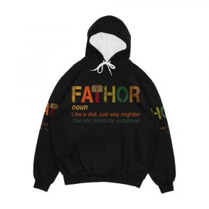 Fa Thor Like Dad Just Way Mightier Hero Men's All-Over-Print Hoodie