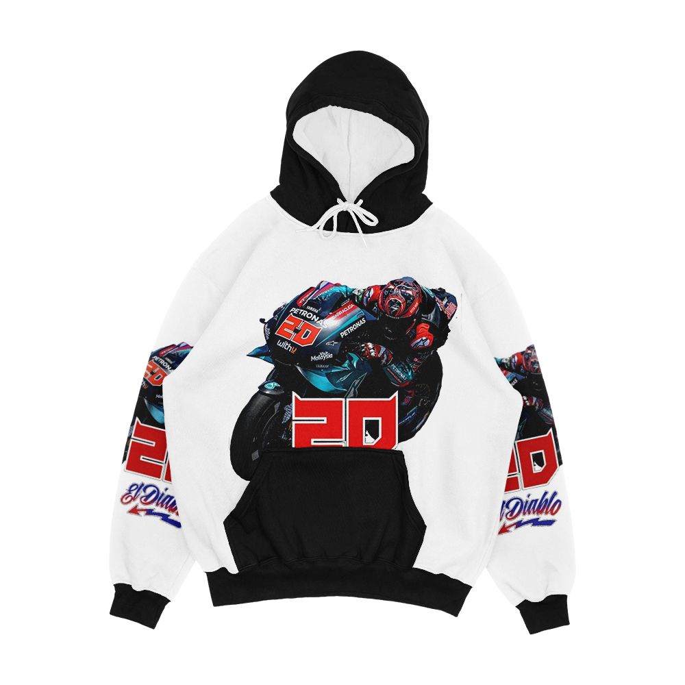 Fabio Quartararo Logo 20 El Diablo Men's All-Over-Print Hoodie