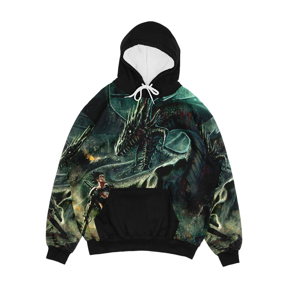 Face A Dragon By Charro Men's All-Over-Print Hoodie
