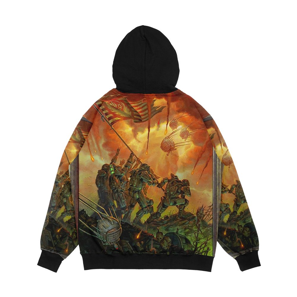 Fallout Brotherhood Of Steel Victory Fan Art Poster Men's All-Over-Print Hoodie - Image 2
