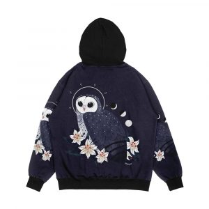 Alternative view of Familiar Sooty Owl Men's All-Over-Print Hoodie