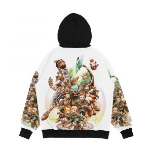 Alternative view of Fantasy Crystal Men's All-Over-Print Hoodie