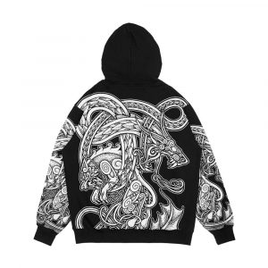 Alternative view of Fenrir Och Jormungand Men's All-Over-Print Hoodie