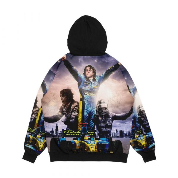 Fernando Alonso World Champion 2005 Men's All-Over-Print Hoodie - Image 2