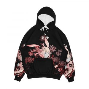 Fiery Higanbana And Fox Samurai Men's All-Over-Print Hoodie