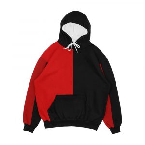 Fifty Fifty Red Black Vertical Men's All-Over-Print Hoodie