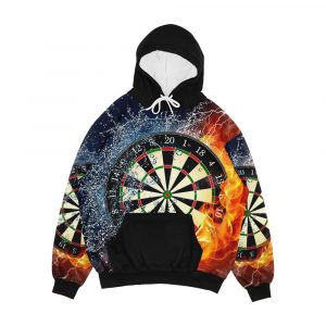 Fire And Ice Dartboard Men's All-Over-Print Hoodie