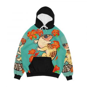 Fire Lily Gecko Men's All-Over-Print Hoodie