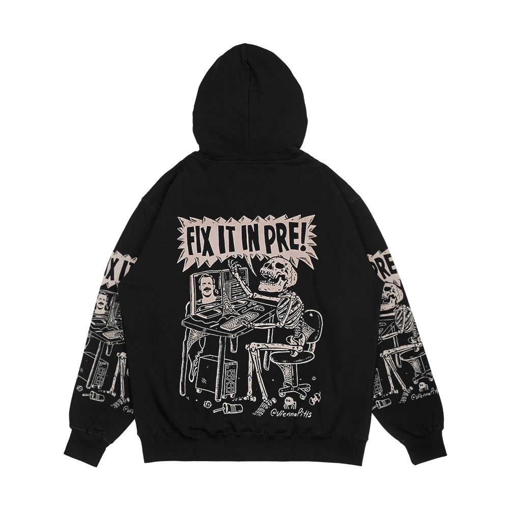 Fix It In Pre Skeleton Men's All-Over-Print Hoodie - Image 2