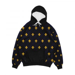 Fleur De Lys Gold Blue Men's All-Over-Print Hoodie