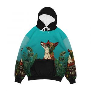 Floral Fox Men's All-Over-Print Hoodie