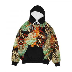 Flying Cranes And Spring Flowers Antique Japanese Floral Men's All-Over-Print Hoodie