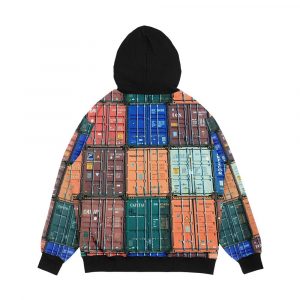 Alternative view of For The Love Of Shipping Containers Men's All-Over-Print Hoodie