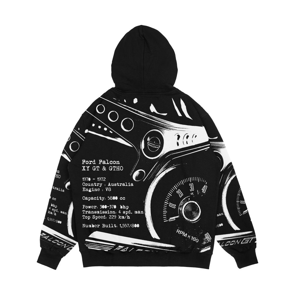 Ford Falcon Xy Gt And Gtho Specifications Men's All-Over-Print Hoodie - Image 2