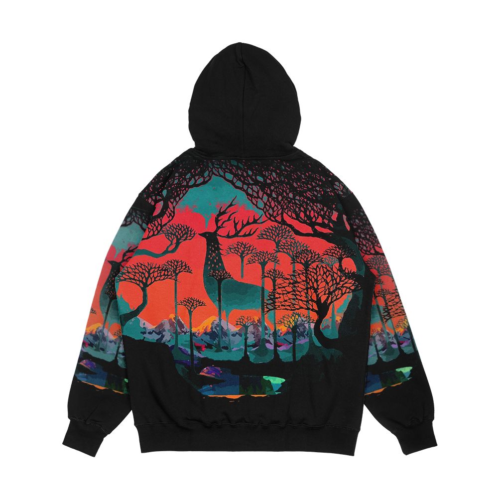 Forest Spirit Woodland Illustration Men's All-Over-Print Hoodie - Image 2