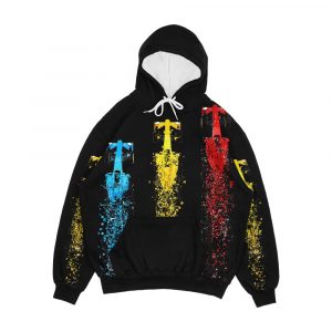 Formula 1 Cars Racing And Disintegrating Men's All-Over-Print Hoodie