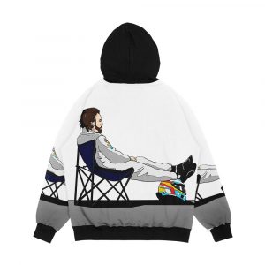 Alternative view of Formula 1 Fernando Alonso Deckchair Men's All-Over-Print Hoodie