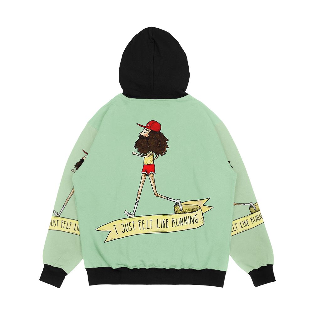 Forrest Gump I Just Felt Like Running Men's All-Over-Print Hoodie - Image 2