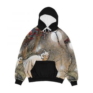 Fox And Wisps Teakitsune Fox Yokai Men's All-Over-Print Hoodie