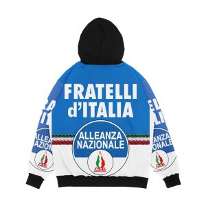 Alternative view of Fratelli D Italia Brothers Of Italy Men's All-Over-Print Hoodie