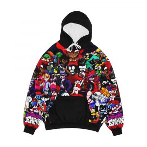 Friday Night Funkin Characters Fnf Game Men's All-Over-Print Hoodie