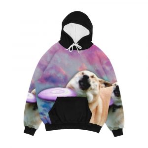Frisbee Doge Men's All-Over-Print Hoodie