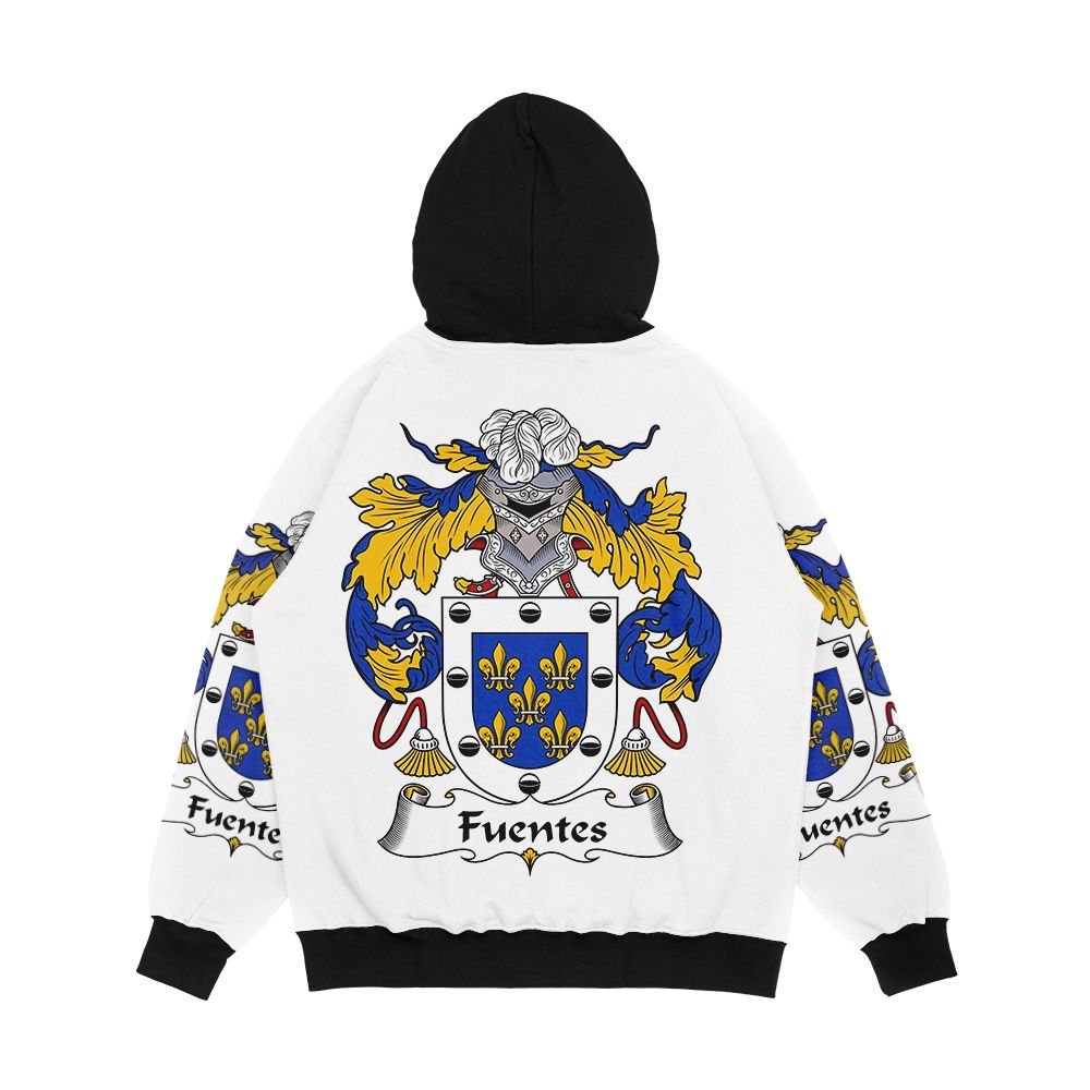 Fuentes Coat Of Arms Family Crest Men's All-Over-Print Hoodie - Image 2