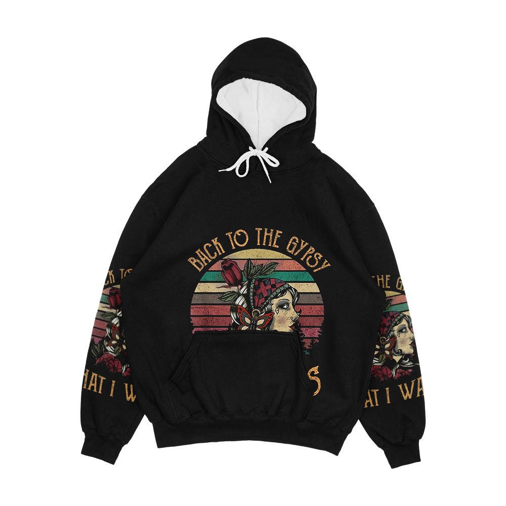 Funny Back To The Gypsy That I Was Hippie Classic Men's All-Over-Print Hoodie