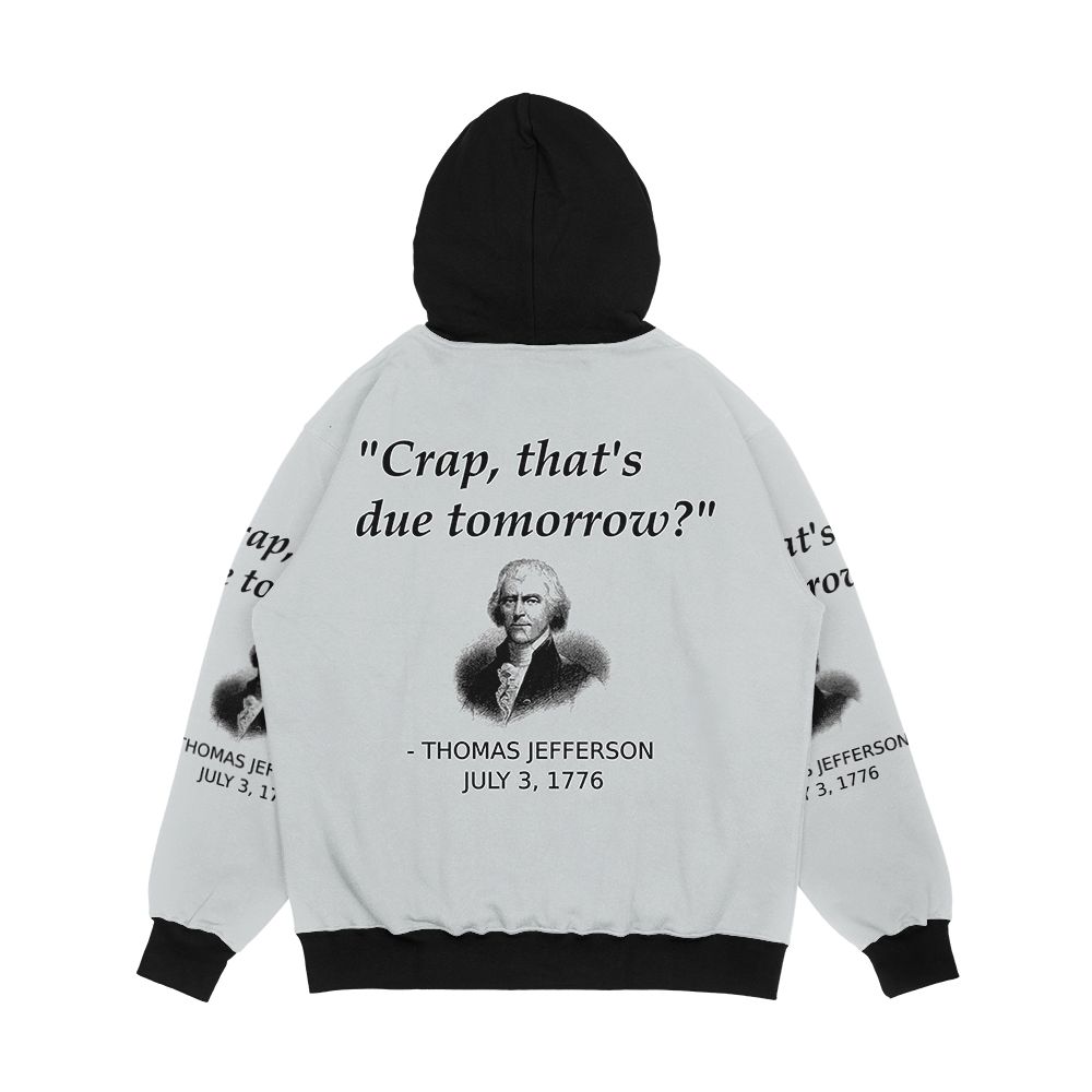 Funny Thomas Jefferson Independence Day Usa History Men's All-Over-Print Hoodie - Image 2