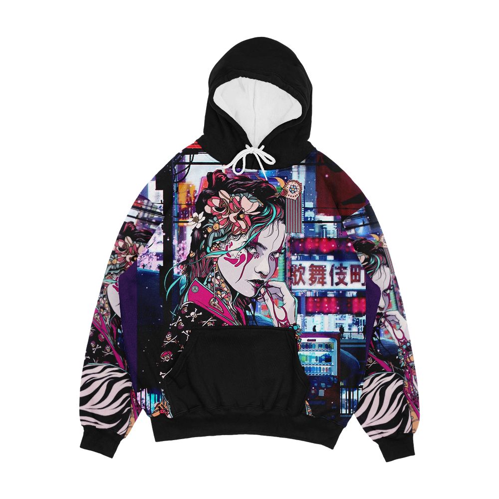 Geisha In Tokyo Men's All-Over-Print Hoodie