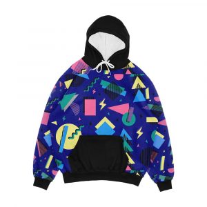 Geometric 90S Design 4 Men's All-Over-Print Hoodie