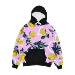 Geometric And Lemon Pattern Men's All-Over-Print Hoodie
