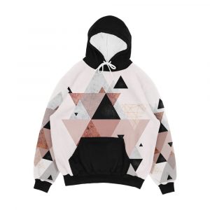 Geometric Compilation In Rose Gold And Blush Pink Men's All-Over-Print Hoodie