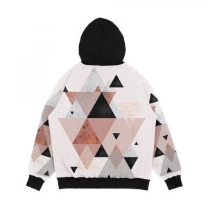 Alternative view of Geometric Compilation In Rose Gold And Blush Pink Men's All-Over-Print Hoodie