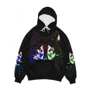 Geometric Wolf Men's All-Over-Print Hoodie