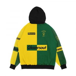 Alternative view of Glazersout Yellow Green Manchester Kit 1 Men's All-Over-Print Hoodie