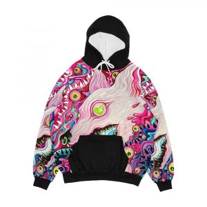 Glitterwolf Acrylic Painting Men's All-Over-Print Hoodie