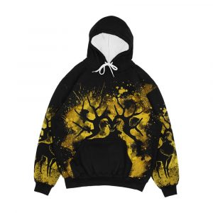 Golden Deer Splatter Men's All-Over-Print Hoodie