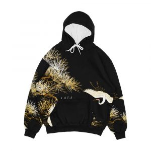 Golden Japanese Cranes Men's All-Over-Print Hoodie