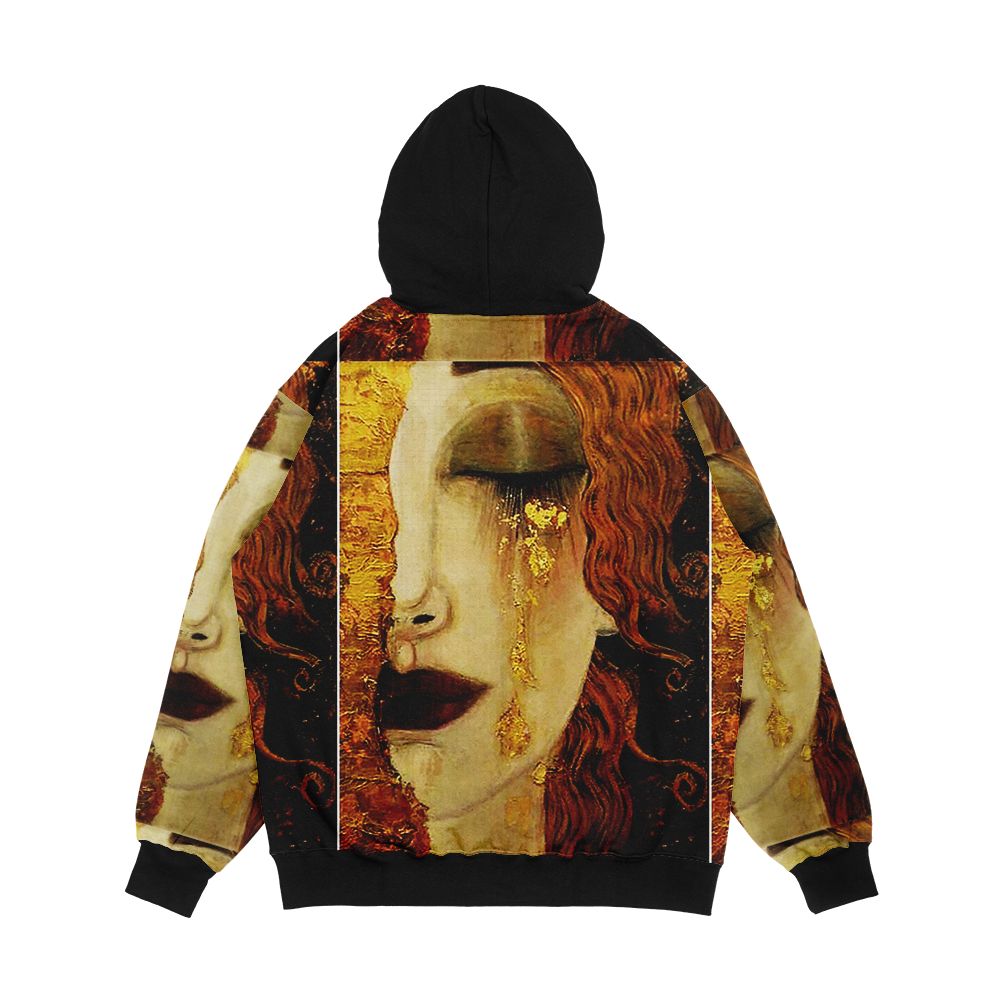 Golden Tears Jugendstil Art Men's All-Over-Print Hoodie - Image 2