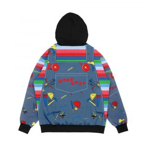 Alternative view of Good Guys Child s Play Chucky Killer Doll Overalls Men's All-Over-Print Hoodie
