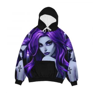 Goth Beauty Purple Men's All-Over-Print Hoodie